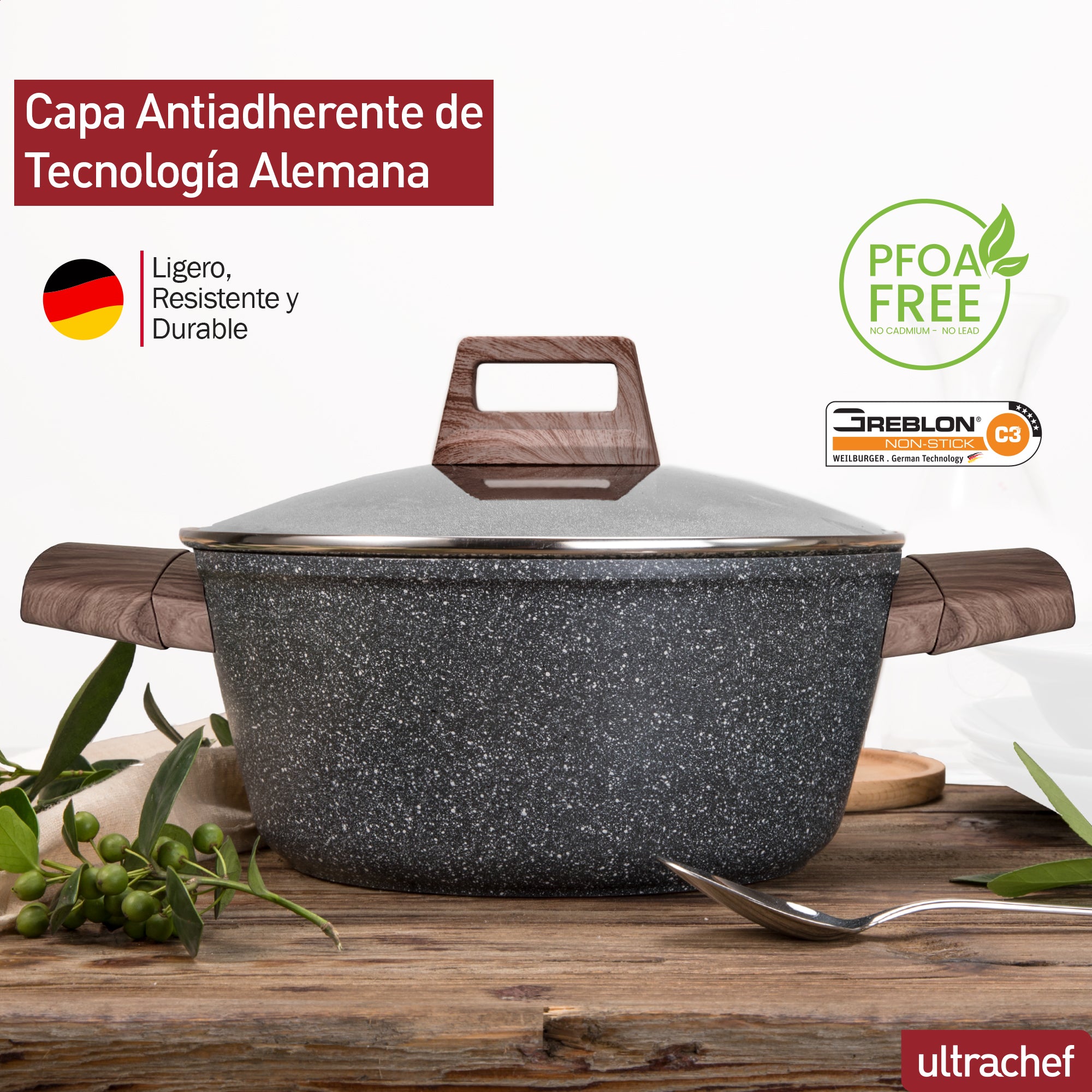 Batería de cocina y Juego de Sartenes, Ollas y Crepera Master Stone