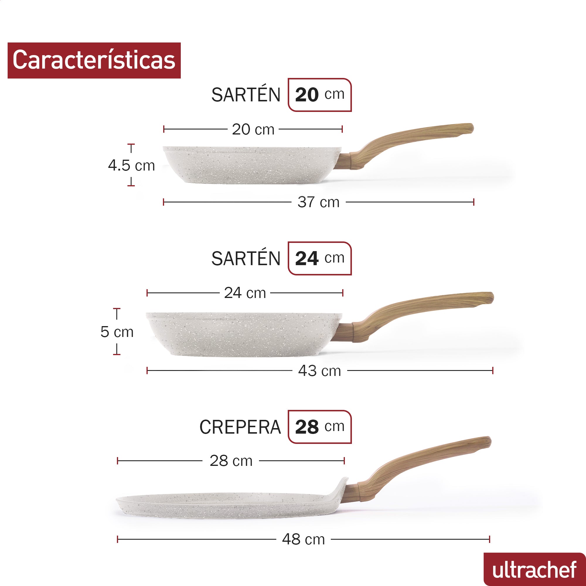 Batería de cocina y Juego de Sartenes, Ollas y Crepera Master Stone