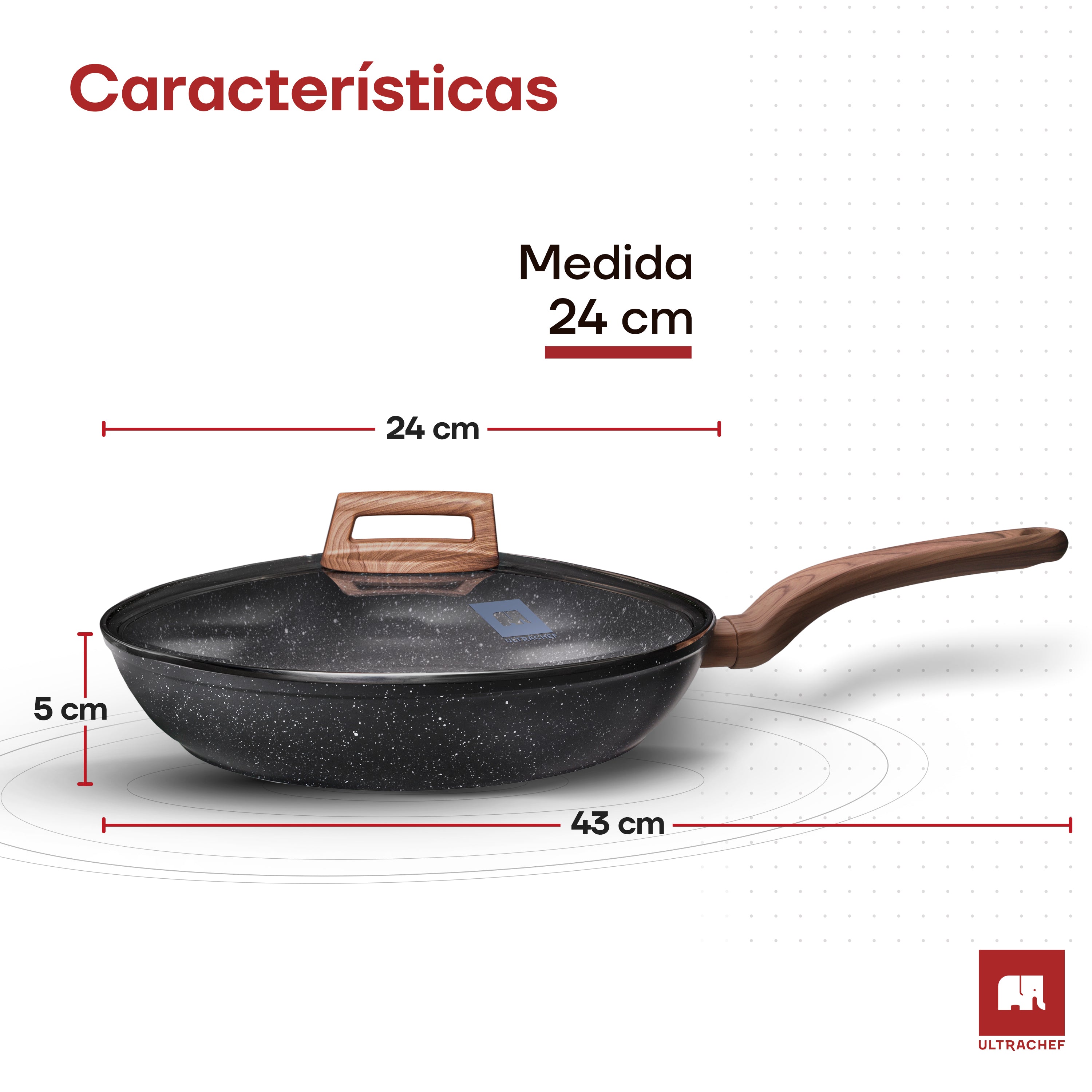 Sartén Antiadherente con Tapa Master Stone