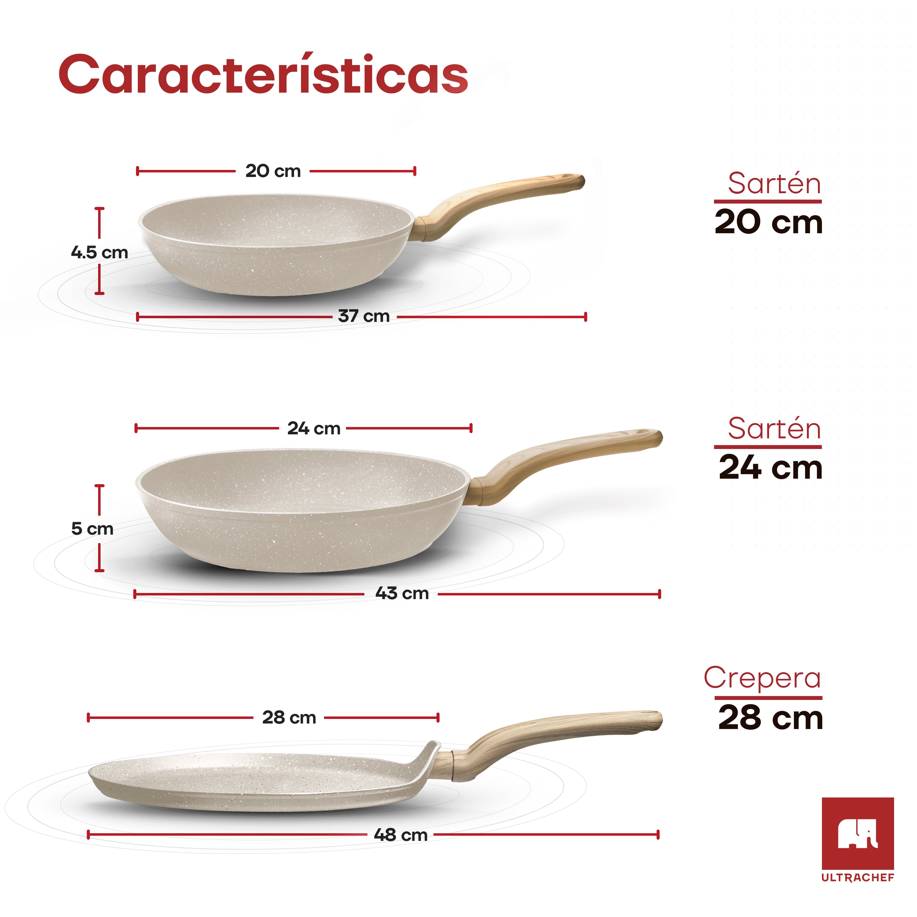 Batería de cocina y Juego de Sartenes, Ollas y Crepera Master Stone