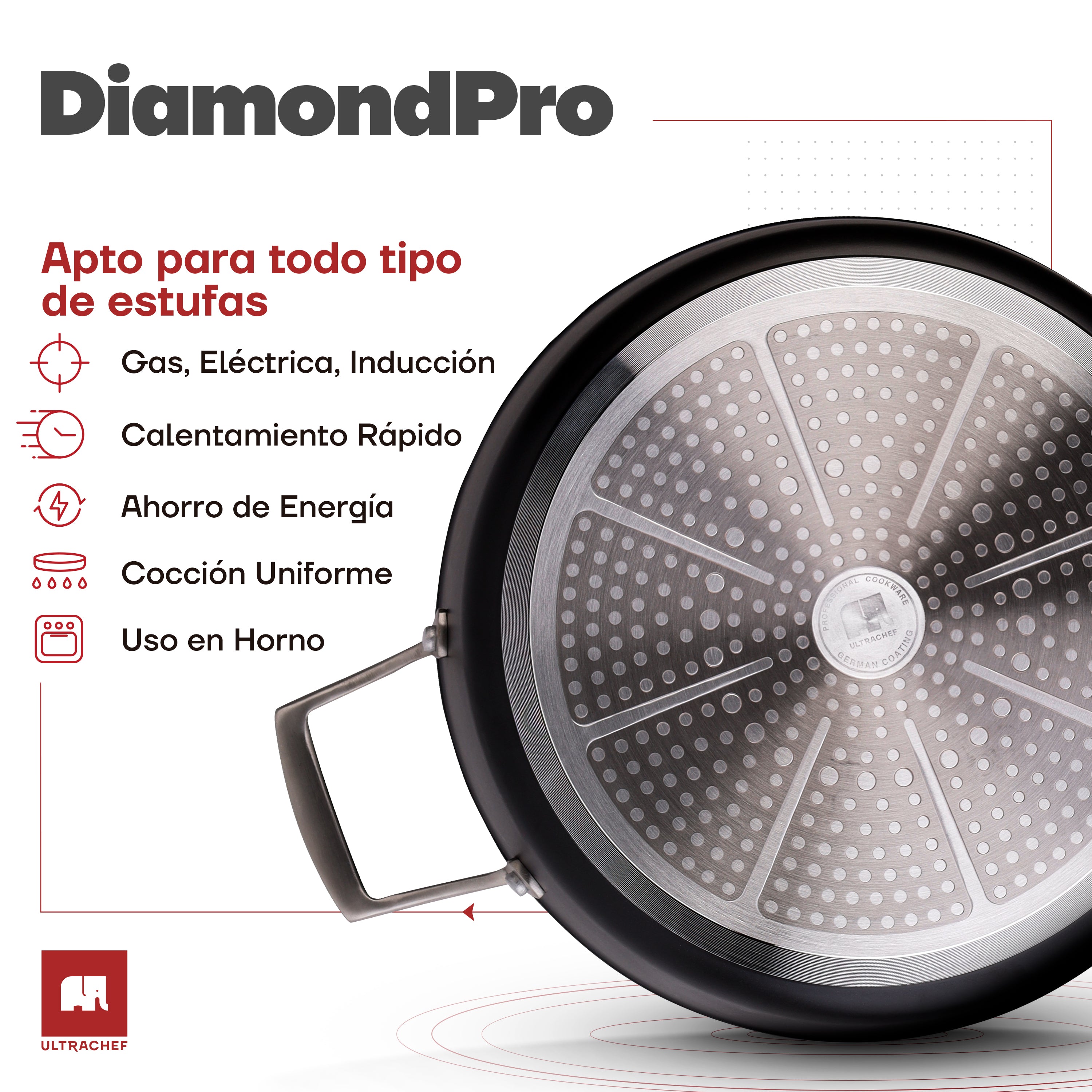 Olla Alta Antiadherente Diamond Pro