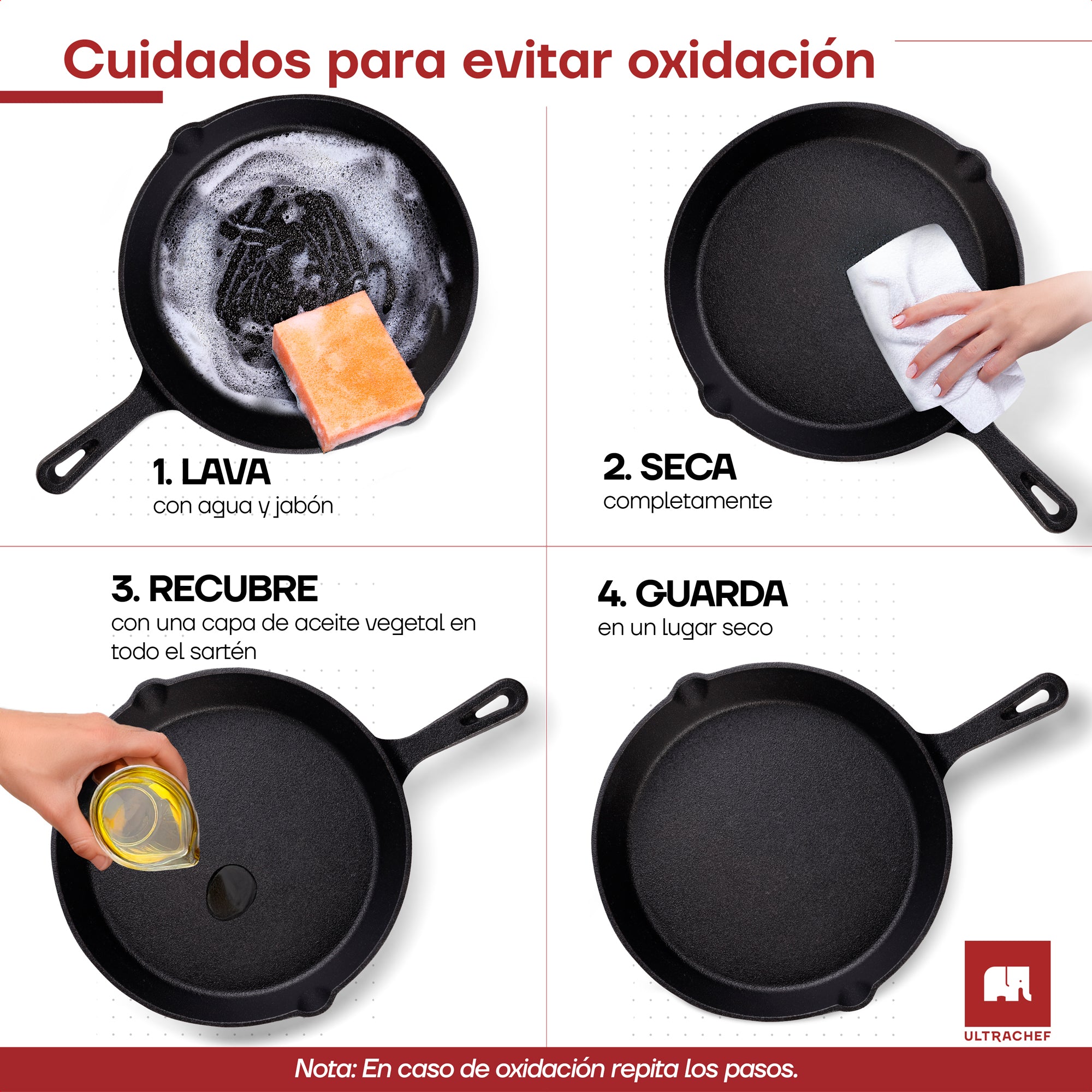 Como limpiar los skillets