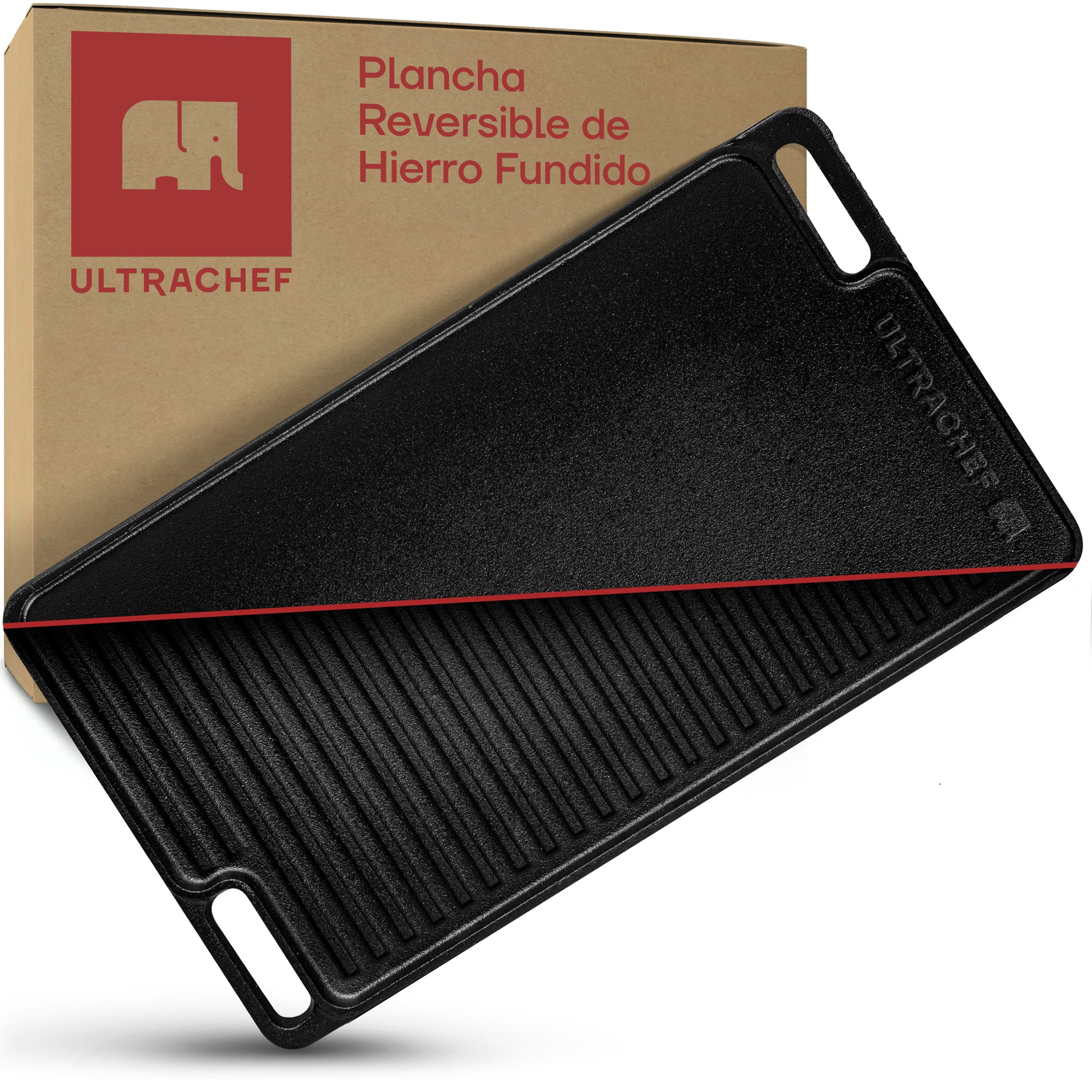 Plancha Hierro Fundido Reversible